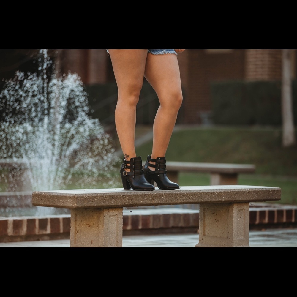 Black Booties with Buckles